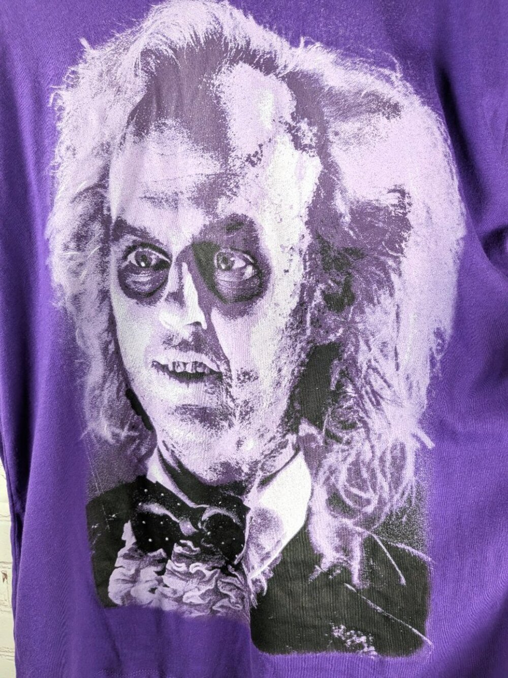 Beetlejuice Full Face Purple Tee L - Picture 2 of 5